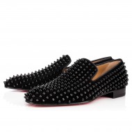 Christian Louboutin Dandelion Spikes Veau Velours Loafers Black Men