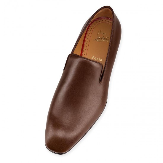 Christian Louboutin Dandelion Calf Loafers Brown Men