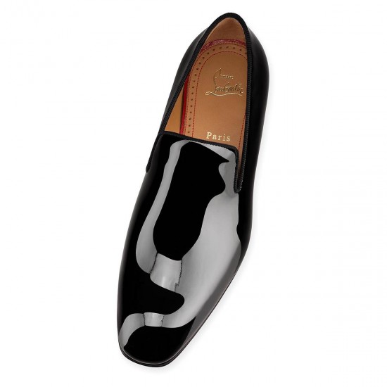 Christian Louboutin Dandelion Patent Leather Loafers Black Men