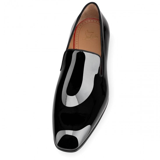 Christian Louboutin Dandelion Patent Leather Loafers Black Men