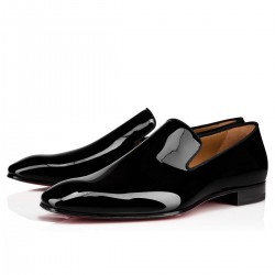 Christian Louboutin Dandelion Patent Leather Loafers Black Men
