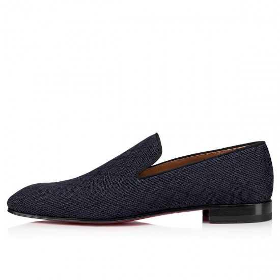 Christian Louboutin Dandelion Rafia Loafers Blue/Black Men