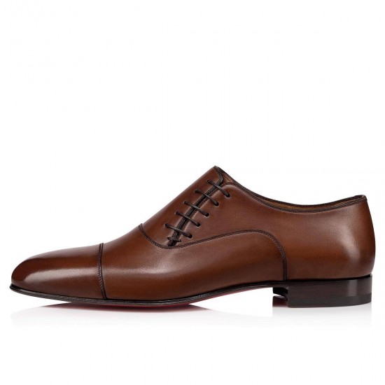 Christian Louboutin Dr Jack Calf Oxford Slip On Shoes Brown Men