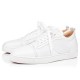 Christian Louboutin Elastikid Leather Low Top Sneakers Bianco Men