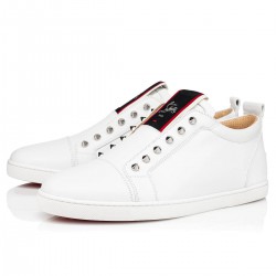 Christian Louboutin F.A.V Fique A Vontade Calf Low Top Sneakers White Men