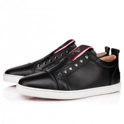 Christian Louboutin F.A.V Fique A Vontade Calf Low Top Sneakers Black Men