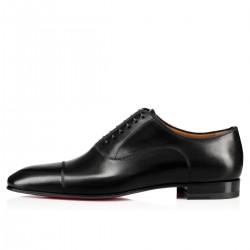 Christian Louboutin Greggo Calf Dress Shoes Black Men