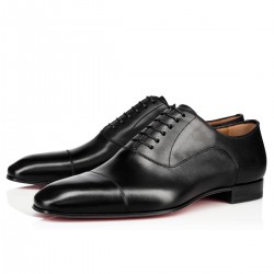 Christian Louboutin Greggo Calf Dress Shoes Black Men