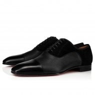 Christian Louboutin Greggo Leather Dress Shoes Black Men