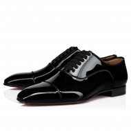 Christian Louboutin Greggo Patent Leather Dress Shoes Black Men