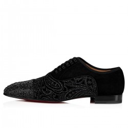 Christian Louboutin Greggo Strass Dress Shoes Black Men