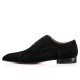 Christian Louboutin Greggo Veau Velours Dress Shoes Black Men