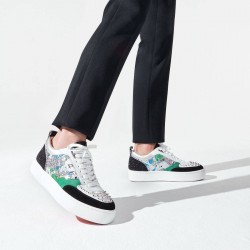 Christian Louboutin Happyrui Spikes Paillette Low Top Sneakers Multi Men