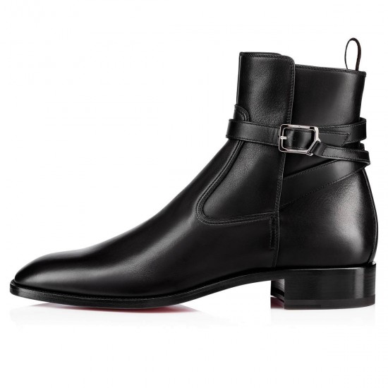 Christian Louboutin Kicko Leather Chelsea Boots Black Men