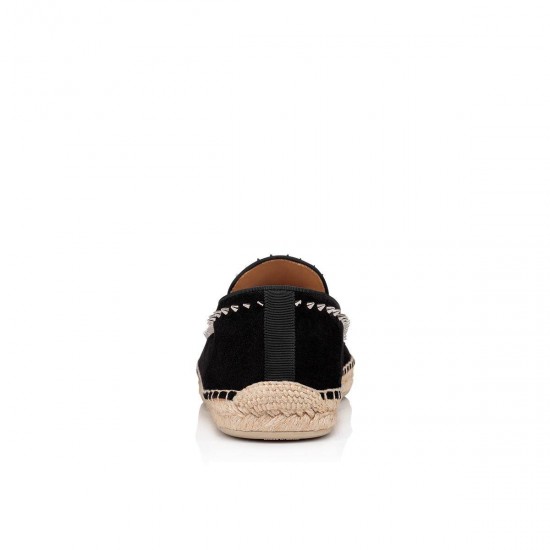 Christian Louboutin Loge Nourri Suede Espadrilles Black Men