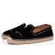 Christian Louboutin Loge Nourri Suede Espadrilles Black Men