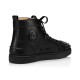 Christian Louboutin Lou Spikes Calf High Top Sneakers Black Men