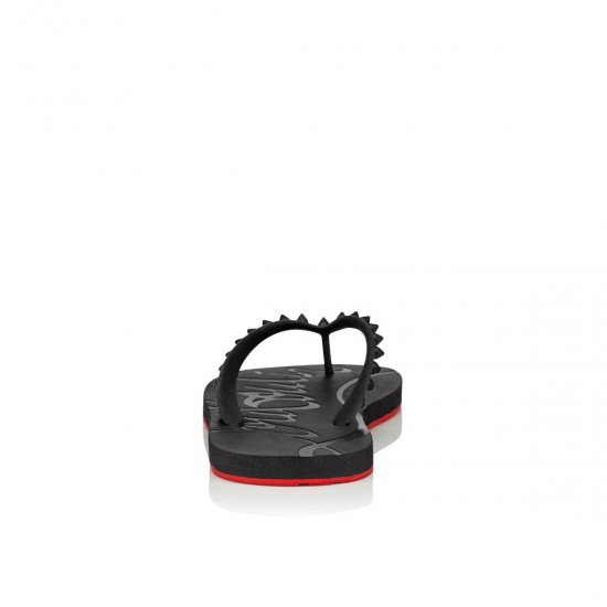 Christian Louboutin Loubi Flip Pvc Flip Flops Black Men Christian Louboutin Loubi Flip Pvc Flip Flops Black Men