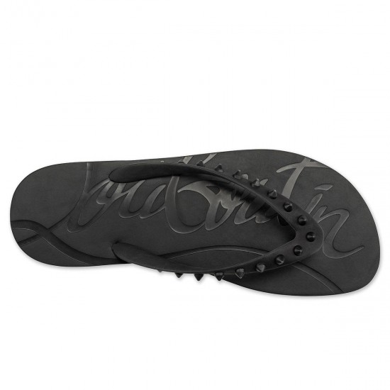 Christian Louboutin Loubi Flip Pvc Flip Flops Black Men