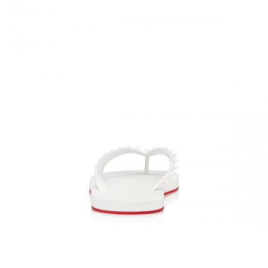 Christian Louboutin Loubi Flip Rubber Flip Flops White Men