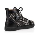 Christian Louboutin Louis 1C1S Canvas Lurex High Top Sneakers Version Black Men