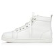 Christian Louboutin Louis Calf High Top Sneakers White Men