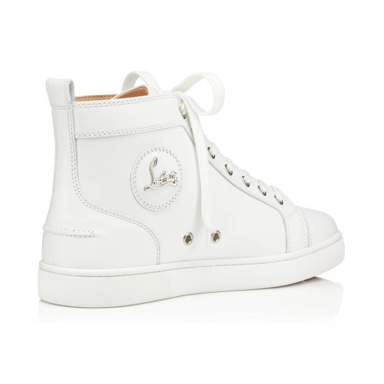 Christian Louboutin Louis Calf High Top Sneakers White Men