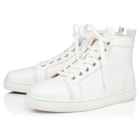 Christian Louboutin Louis Calf High Top Sneakers White Men