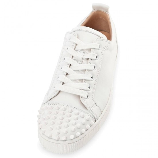 Christian Louboutin Louis Junior Spikes Calf Low Top Sneakers White Men