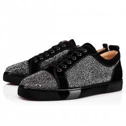 Christian Louboutin Louis Junior Stras Strass Low Top Sneakers Black Men