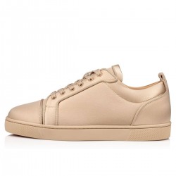 Christian Louboutin Louis Junior Orlato Satin Low Top Sneakers Nude 1 Men