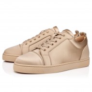 Christian Louboutin Louis Junior Orlato Satin Low Top Sneakers Nude 1 Men