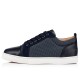 Christian Louboutin Louis Junior Orlato Calf Low Top Sneakers Blue Men