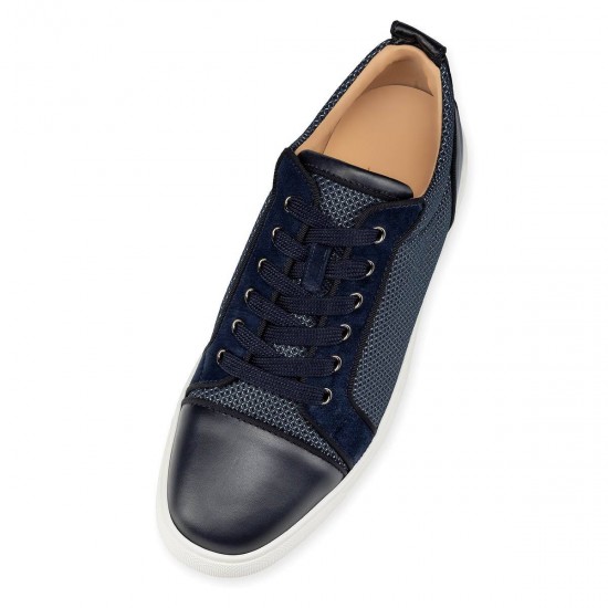 Christian Louboutin Louis Junior Orlato Calf Low Top Sneakers Blue Men