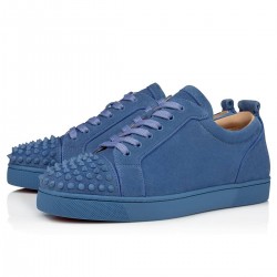 Christian Louboutin Louis Junior Spikes Orlato Suede Low Top Sneakers Jeans Men