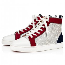 Christian Louboutin Louis Orlato Patent Leather High Top Sneakers Multicolor Men