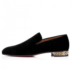 Christian Louboutin Marpyramide Velvet Loafers Black Men