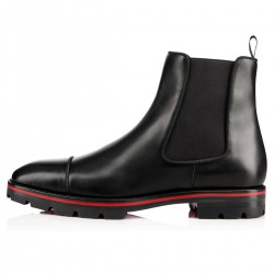 Christian Louboutin Melon Calf Chelsea Boots Black Men