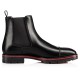 Christian Louboutin Melon Calf Chelsea Boots Black Men