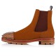 Christian Louboutin Melon Spikes Suede Chelsea Boots Coconut Men