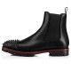 Christian Louboutin Melon Spikes Calf Chelsea Boots Black Men