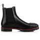 Christian Louboutin Melon Spikes Calf Chelsea Boots Black Men