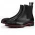 Christian Louboutin Melon Spikes Calf Chelsea Boots Black Men