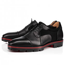 Christian Louboutin Mika Sky Calf Dress Shoes Black Men
