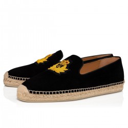 Christian Louboutin Nanou Orlato Calf Espadrilles Black Men