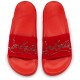 Christian Louboutin Navy Pool Strass Suede Slides Red Men