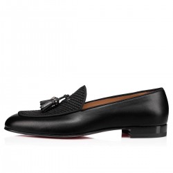 Christian Louboutin Nile King Rafia Loafers Black Men