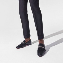 Christian Louboutin Panamax Rafia Loafers Black Men