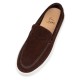Christian Louboutin Paqueboat Veau Velours Slip On Sneakers Brown Men