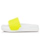 Christian Louboutin Pool Fun Leather Slides Yellow Men